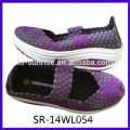 2014 new styles SR-14WL054 mix colors hand woven strap shoes